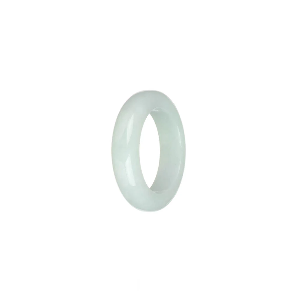 Real White Burma Jade Band - US 9.5 - Image 2