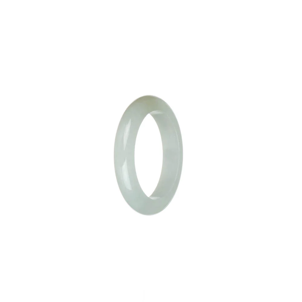 Certified White Burma Jade Band - US 9.5 - Image 2