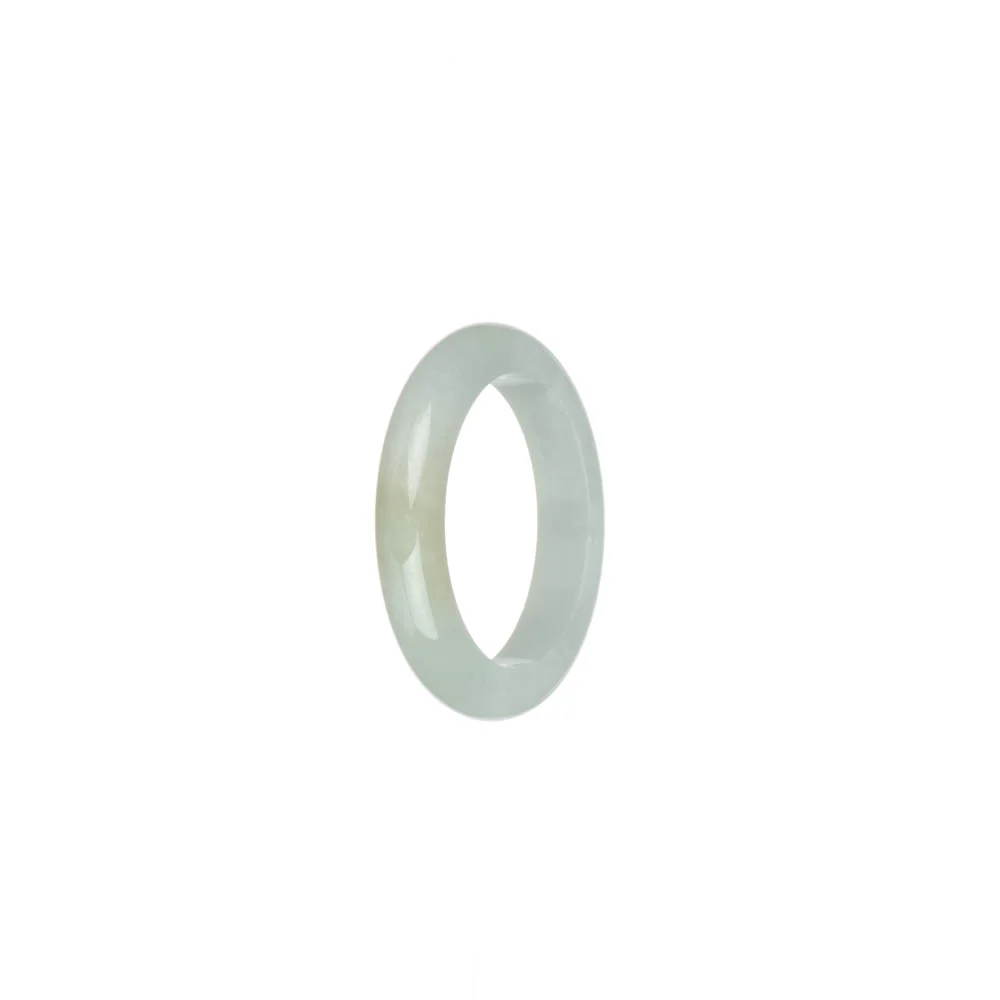 Certified White Burma Jade Band - US 9.5 - Image 3