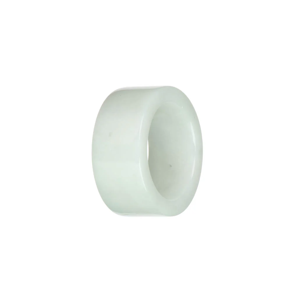 Real White Jadeite Jade Band - US 12 - Image 3