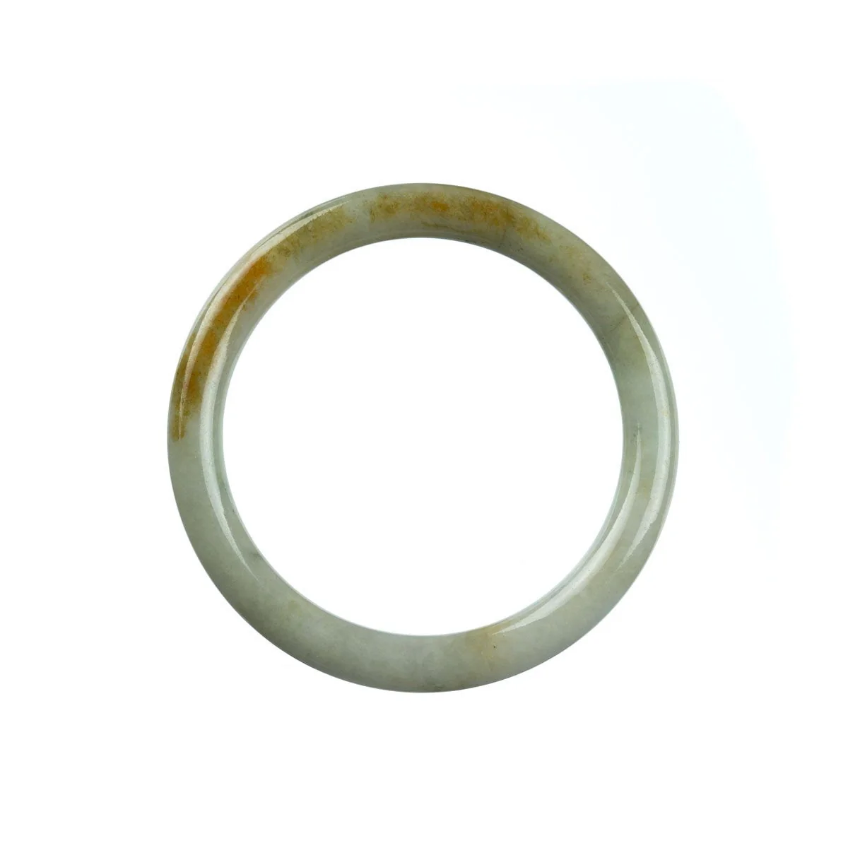 Genuine Grade A White Jadeite Bracelet - 54mm Petite Round - Image 3