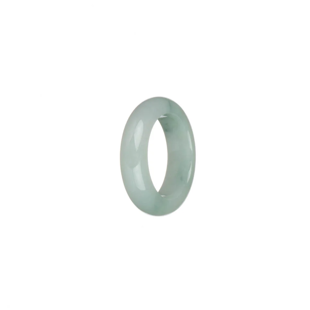 Real White with Green Pattern Jadeite Jade Band - US 7 - Image 2