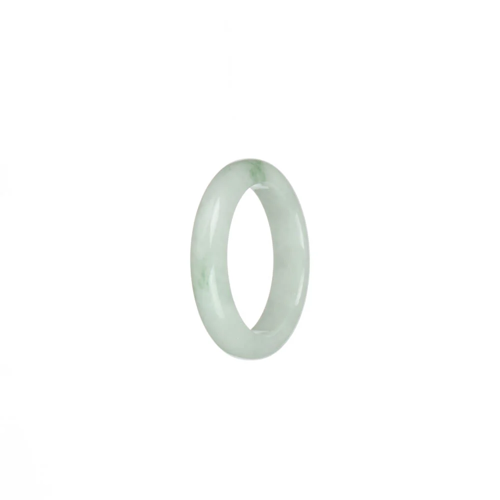 Authentic White with Green Patterns Jadeite Jade Band - US 9.75 - Image 2