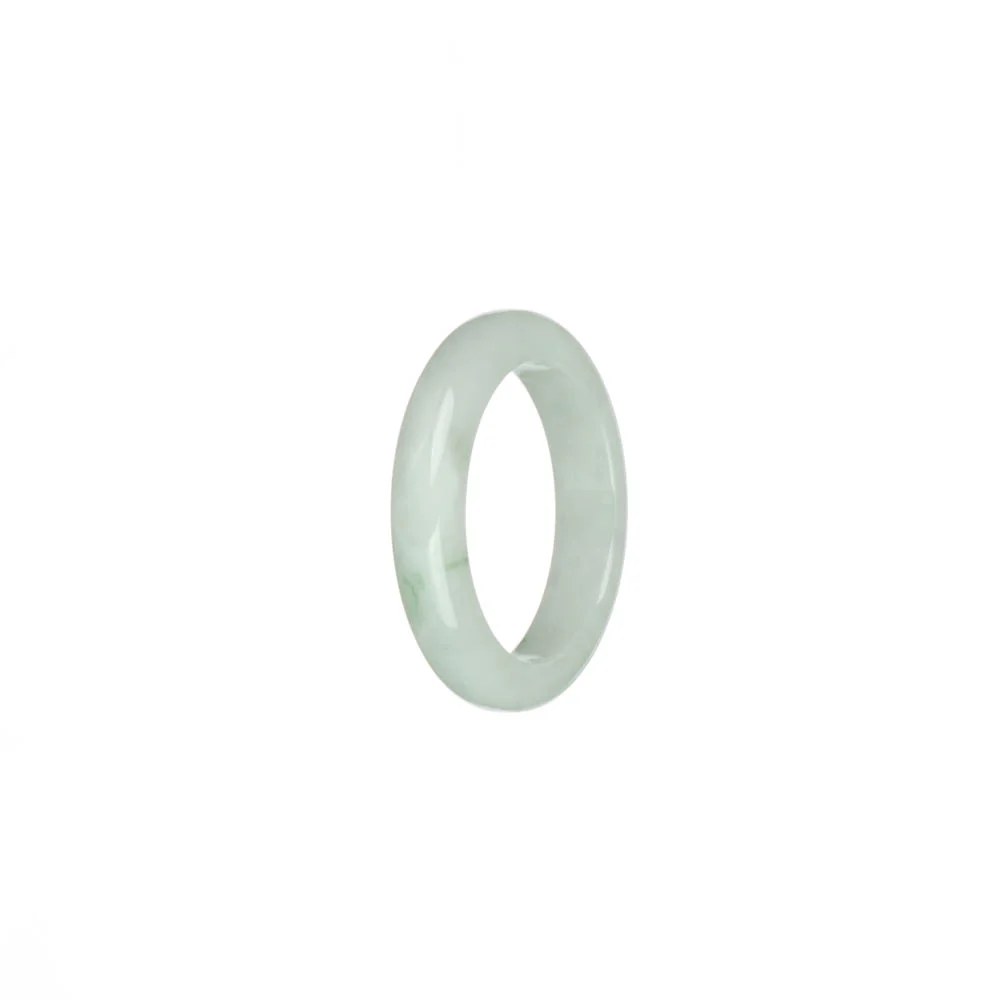 Authentic White with Green Patterns Jadeite Jade Band - US 9.75 - Image 3