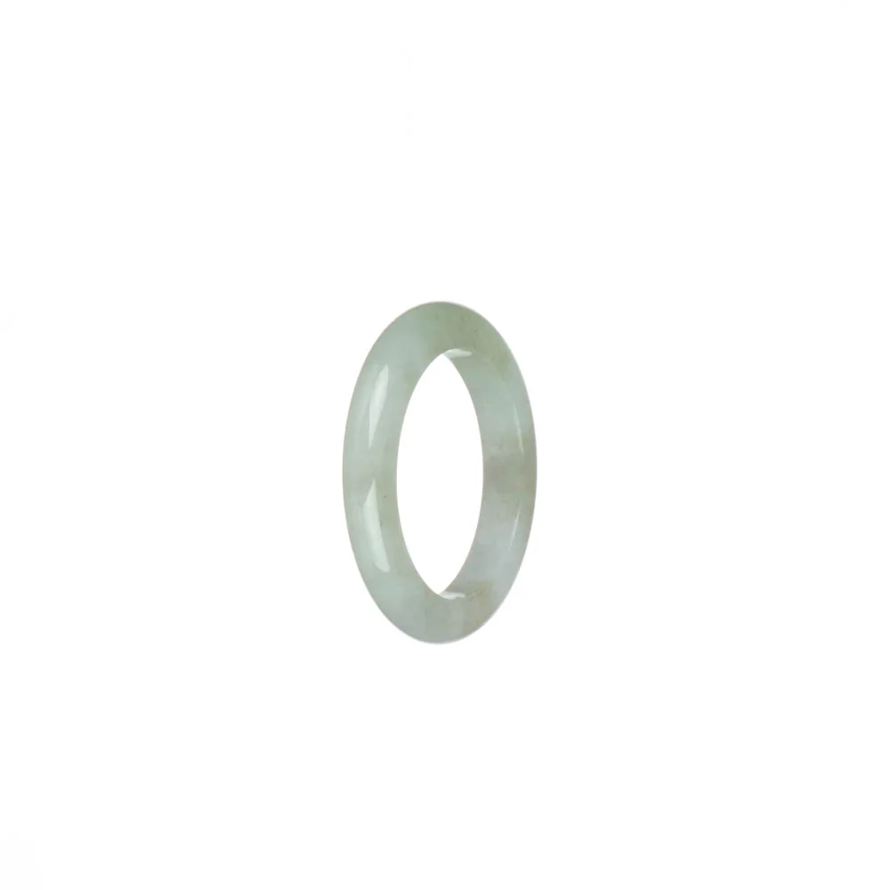 Genuine White with Pale Green Jade Ring  - US 8.25 - Image 2