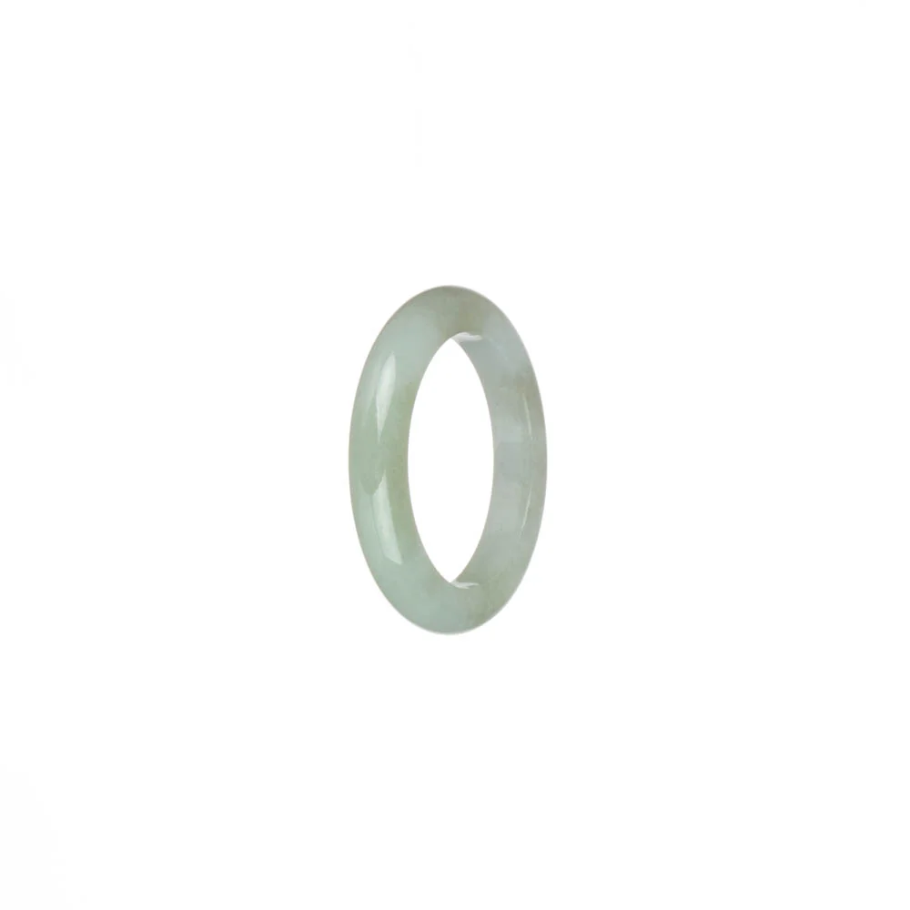 Genuine White with Pale Green Jade Ring  - US 8.25 - Image 3