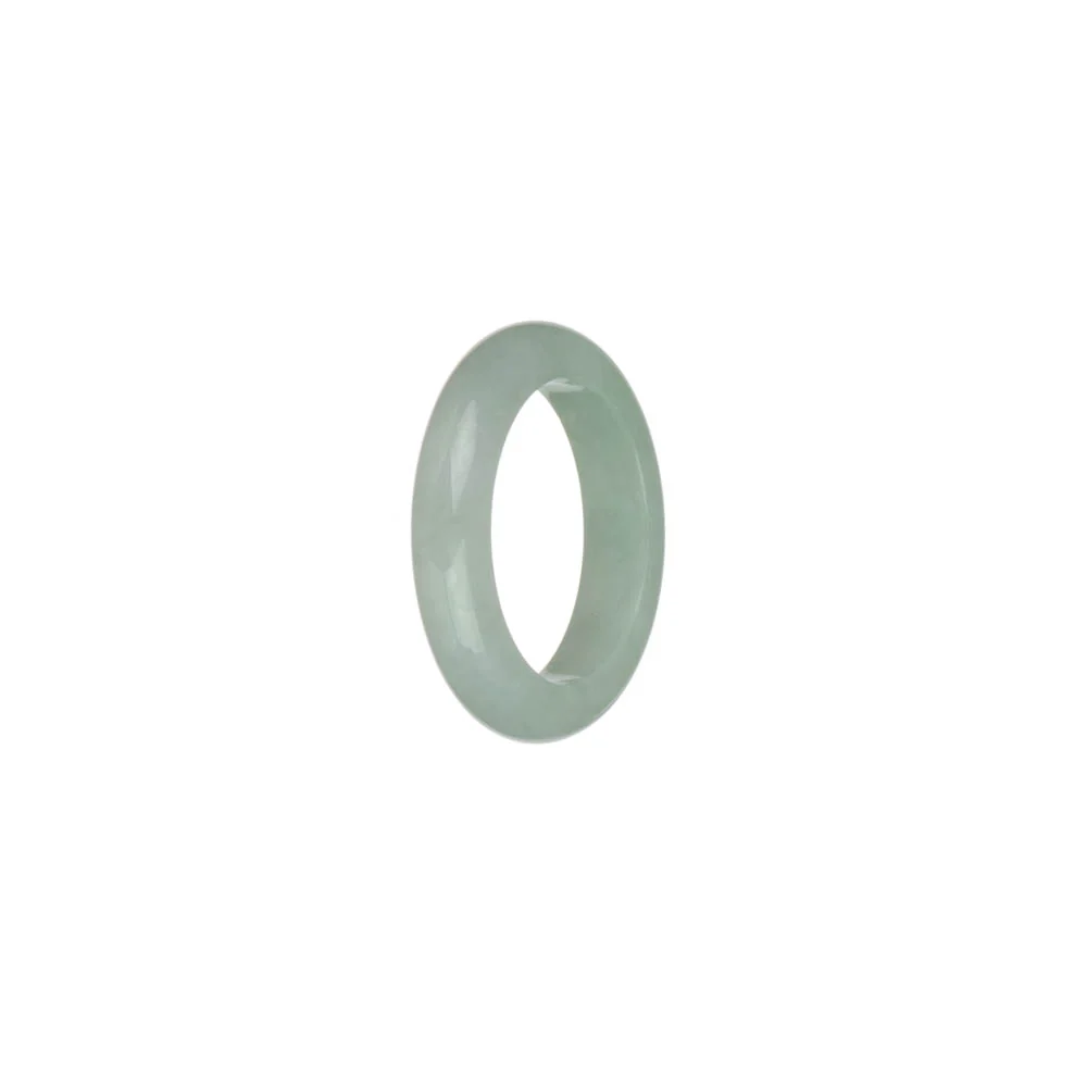 Authentic White with Pale Green Jade Ring - US 8.25 - Image 2