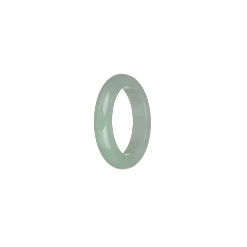 Authentic White with Pale Green Jade Ring - US 8.25 - Image 3