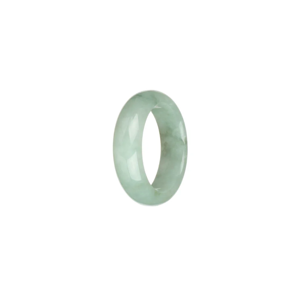 Real White with Pale Green Jadeite Jade Ring - US 9.5 - Image 2