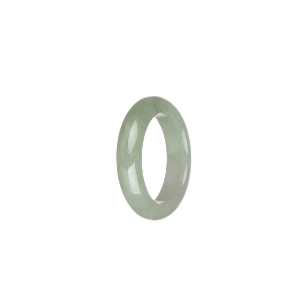 Authentic White with Pale Green Jadeite Jade Band - US 9.75 - Image 2