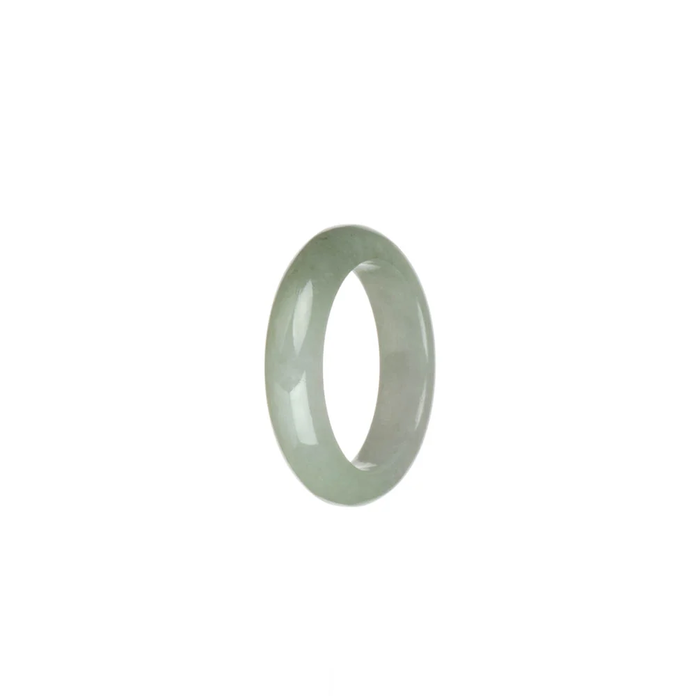 Authentic White with Pale Green Jadeite Jade Band - US 9.75 - Image 3