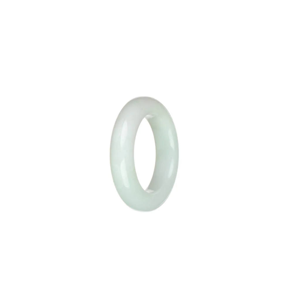 Genuine White with Red Patterns Jade Ring - US 7 - Image 2