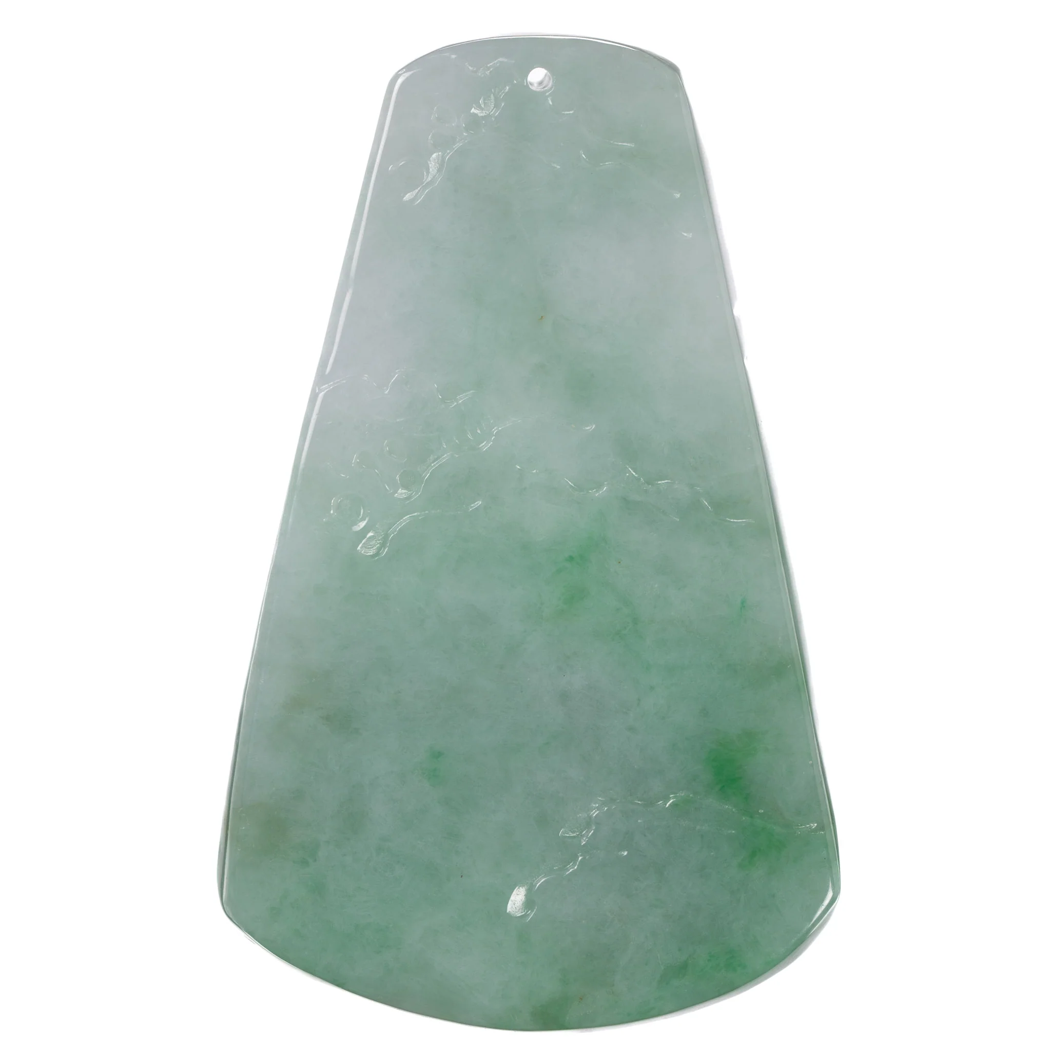 Women's Green Jade Painting Scene Necklace - Authentic Jadeite - Image 2