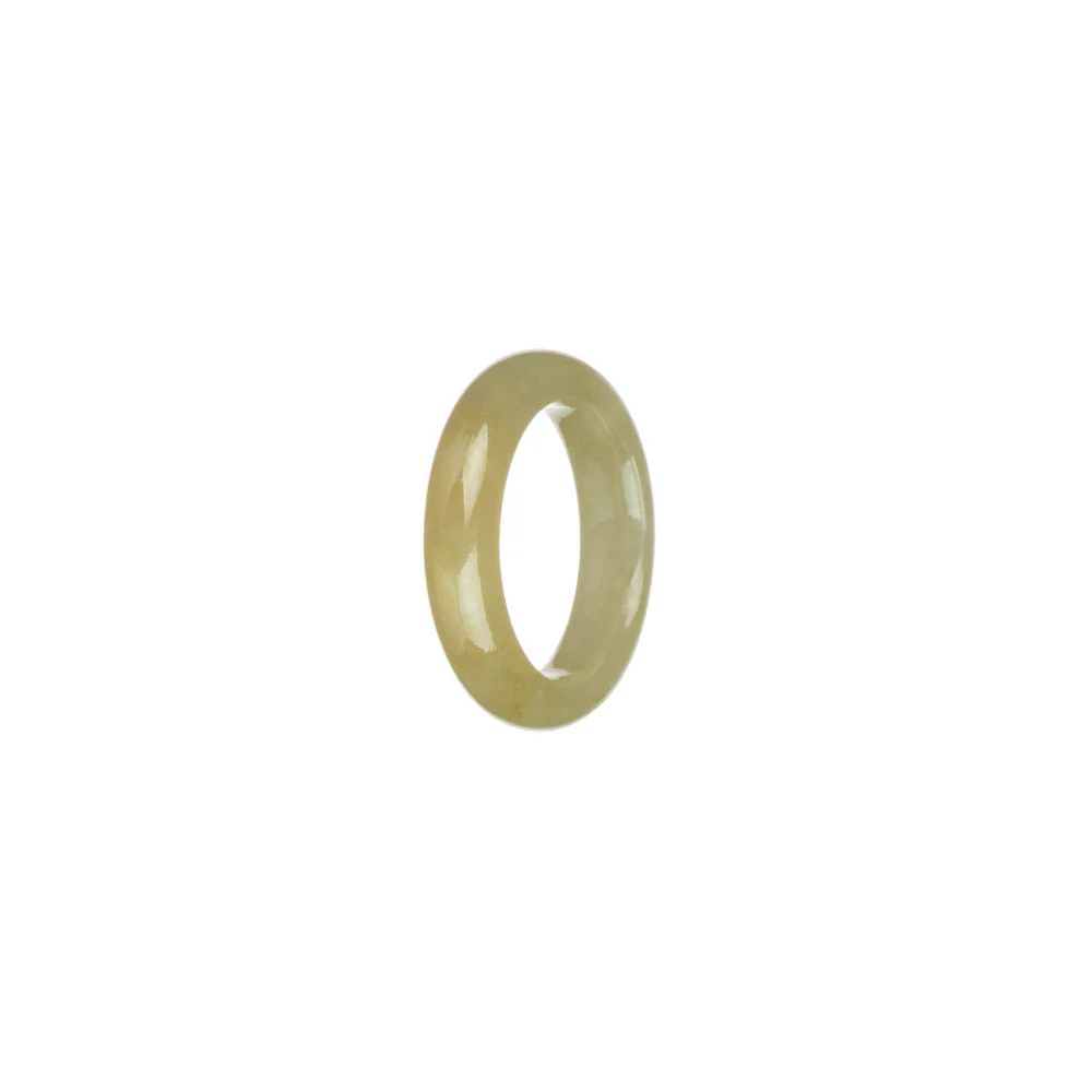 Authentic Yellow Burmese Jade Ring - US 6
