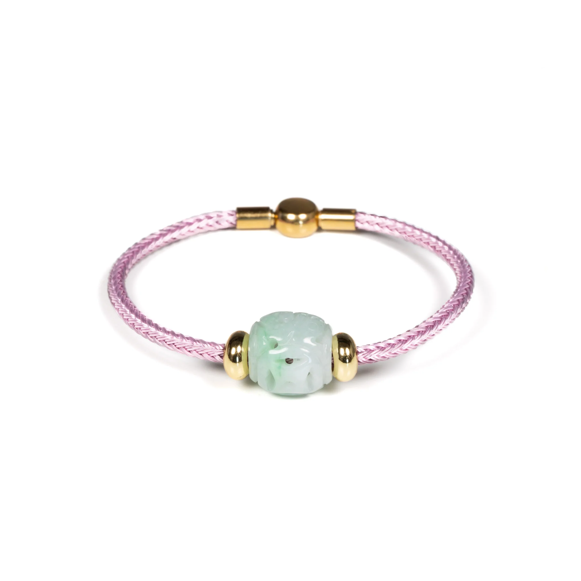 Zene Carved Jadeite Jade Bracelet - Gift for Her